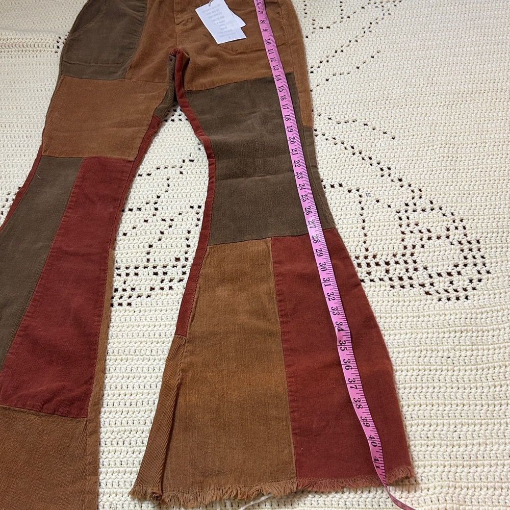 Chelsea & Violet Multicolor Patchwork Flare Jeans - Picture 3 of 9